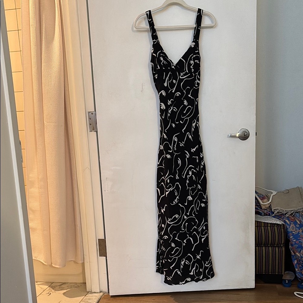 Graphic Black and White Patterned Dress